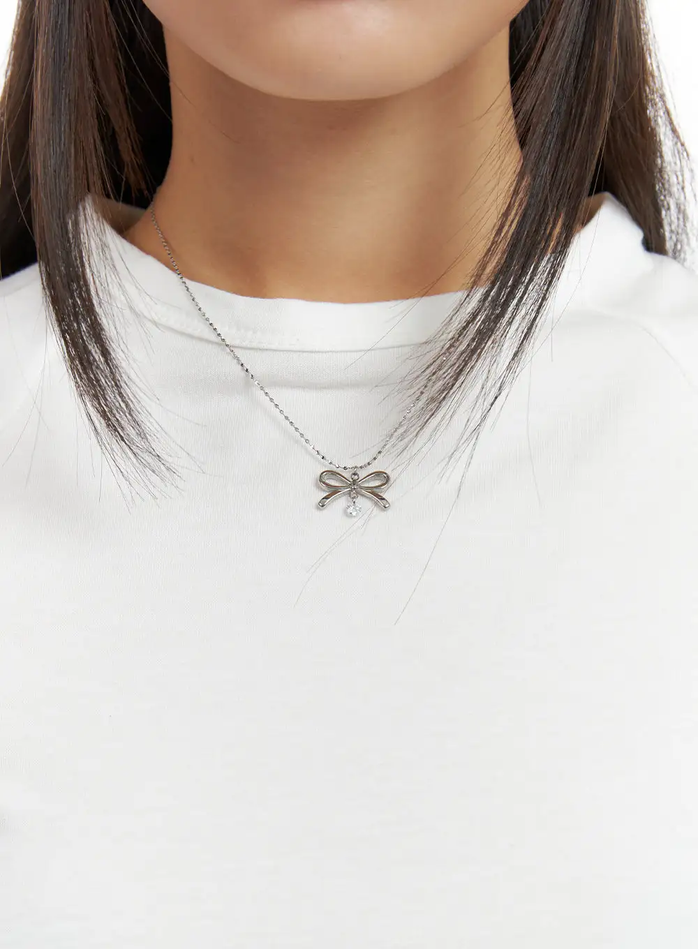 Stainless-Steel Ribbon Necklace