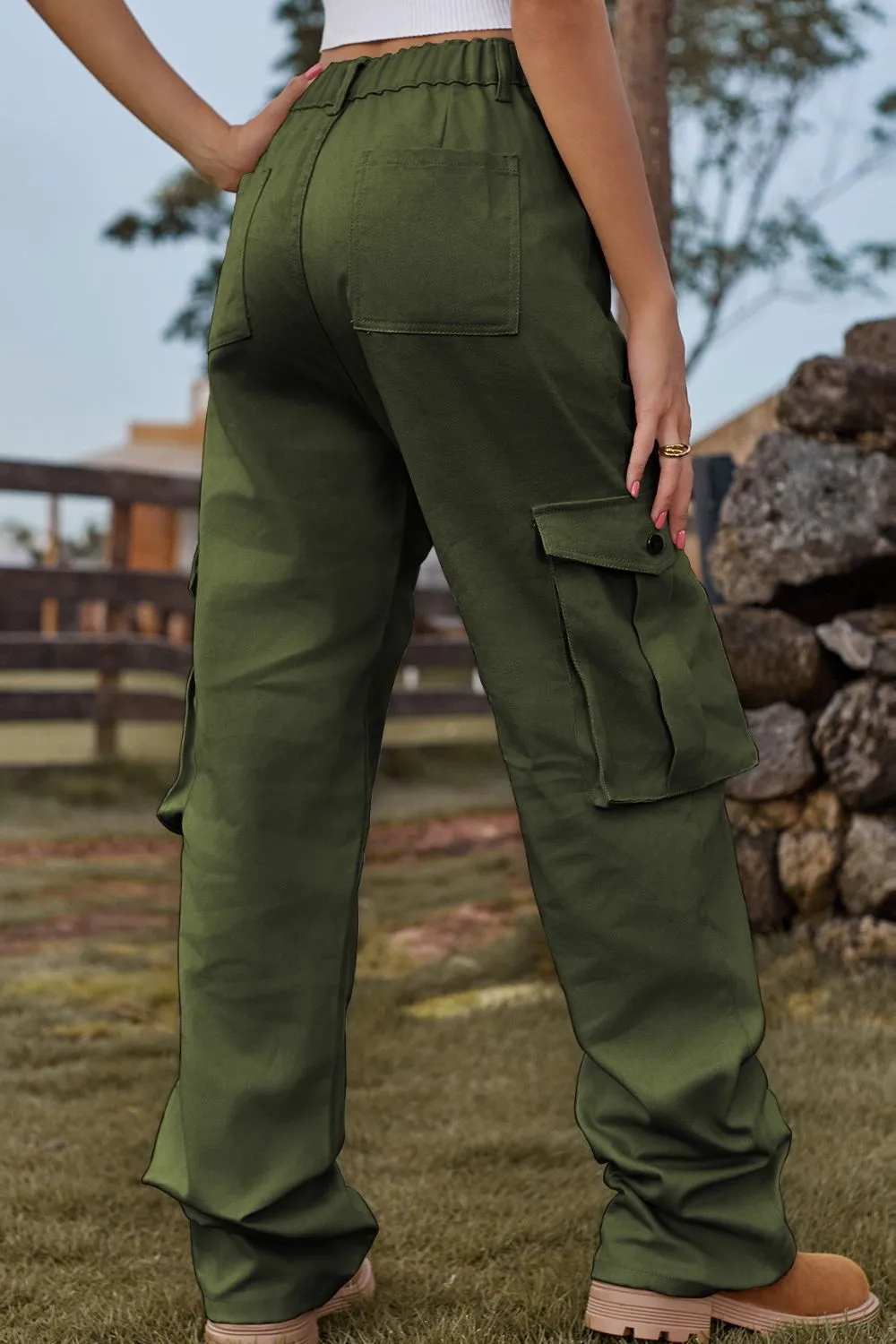 Loose Fit Long Jeans With Pockets