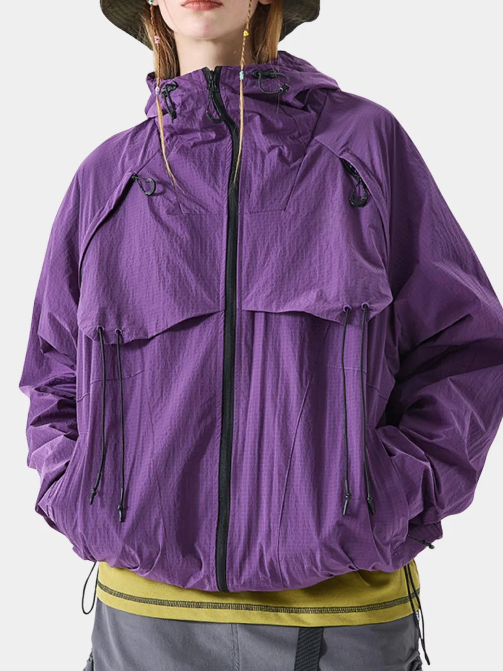 Water Repellent Lightweight Adjustable Softshell Outdoor Jacket