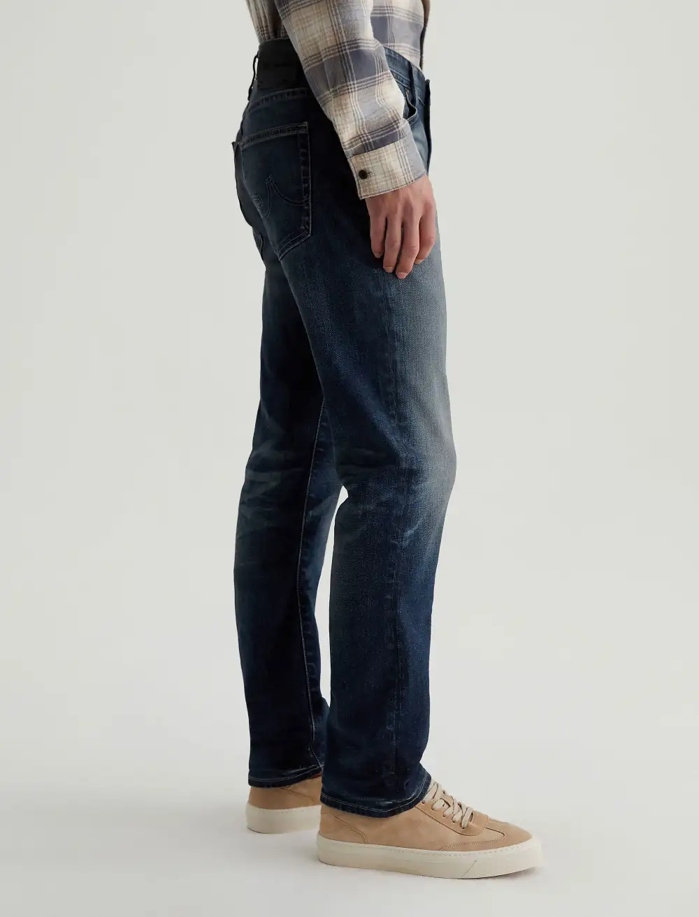 Men's Slim Straight Zip Fly Faded Jeans