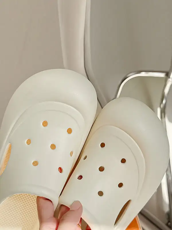 Cutout Rounded Platform Heeled Sandals