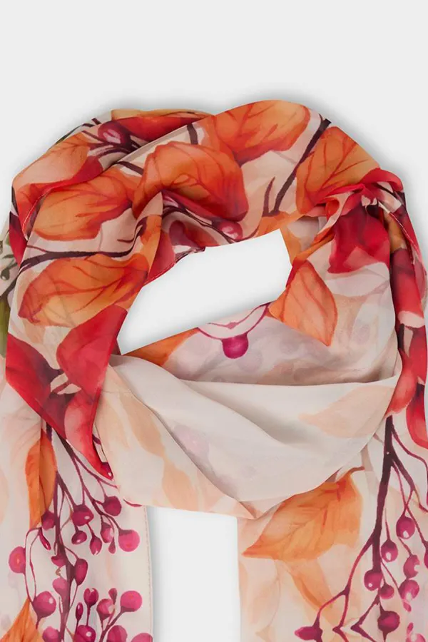 Chiffon Multi-Wear Floral Scarf
