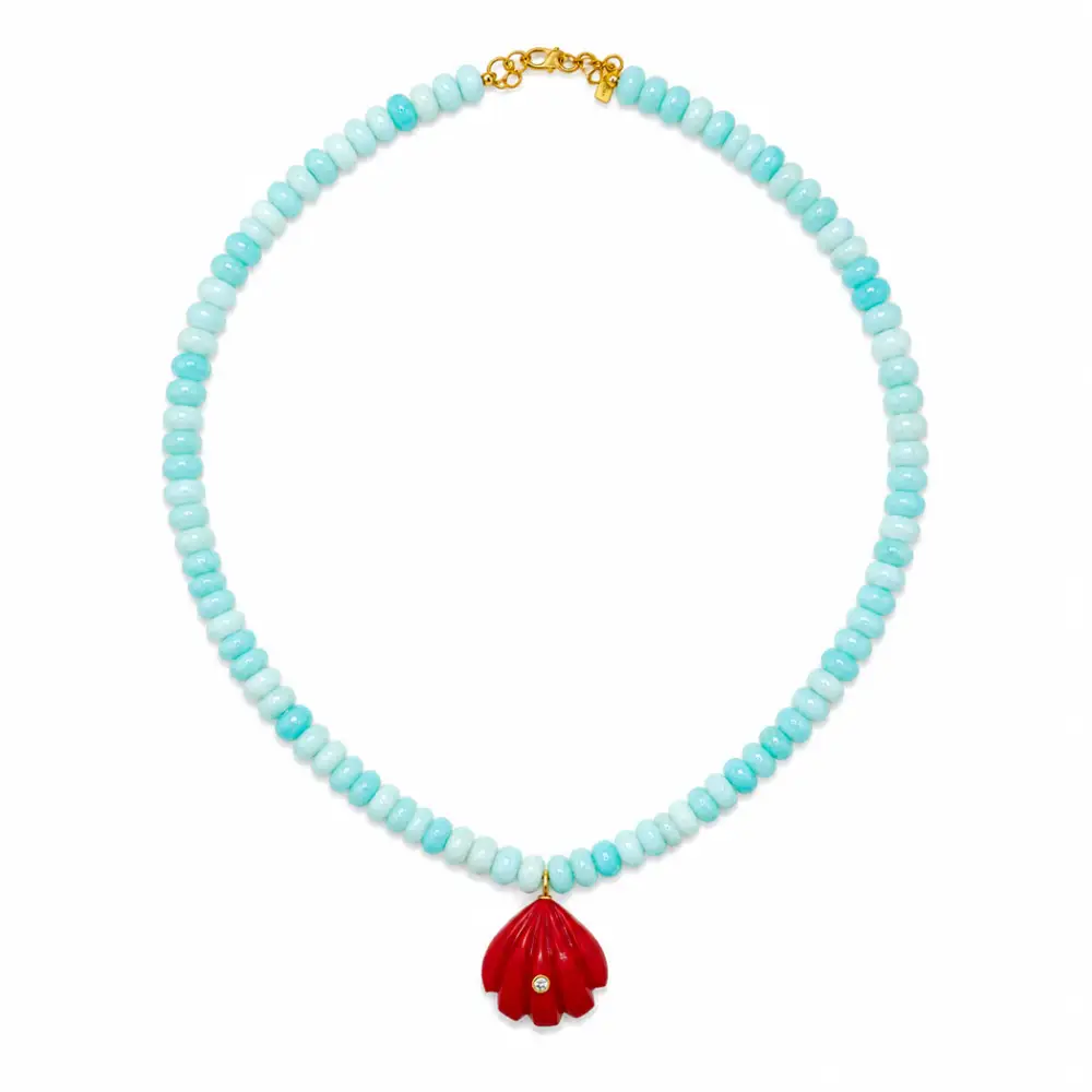Modern Beaded Pendant Necklace