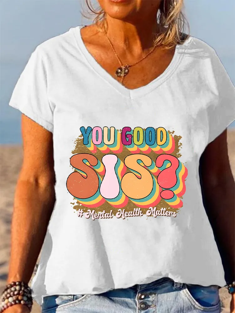Sisterhood-Themed Short-Sleeved T-Shirts