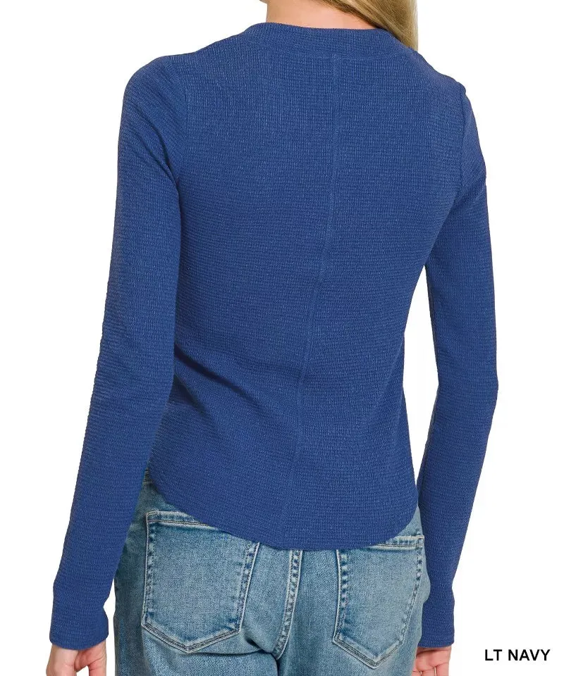 Soft Button Front Knit Shirt
