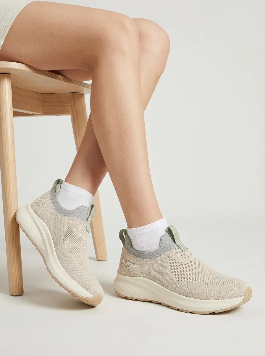 Women's Everyday Trainer Knit Mesh Athletic Sneakers
