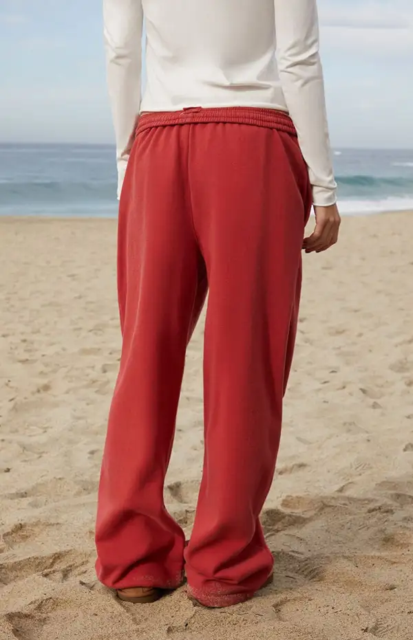 John Galt Red Anastasia Tie Baggy Sweatpants