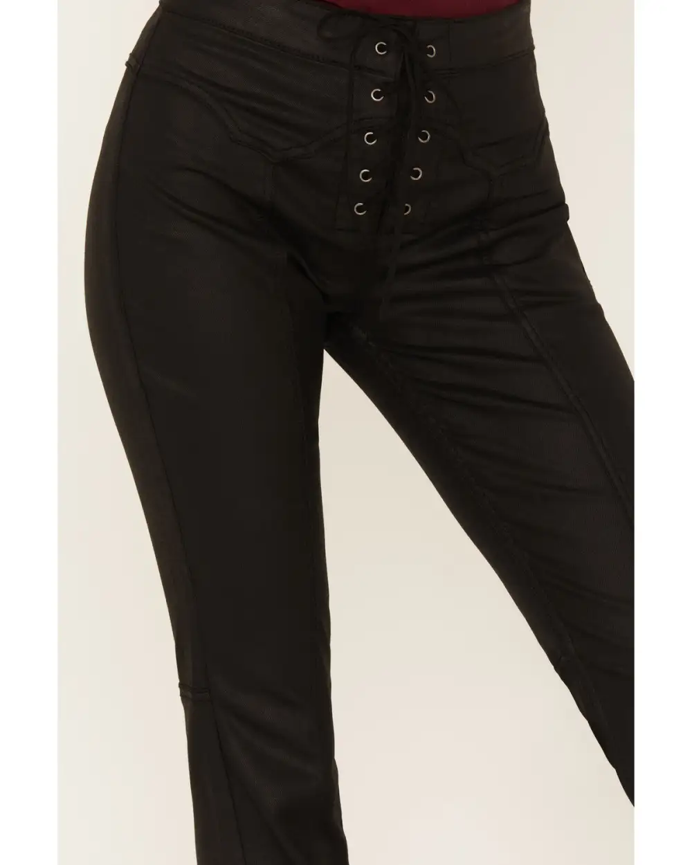 Classic High Rise Bootcut Coated Jeans