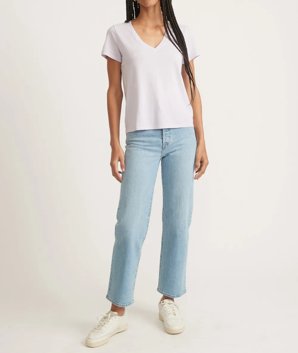 Short Sleeve V-Neck Casual Tee