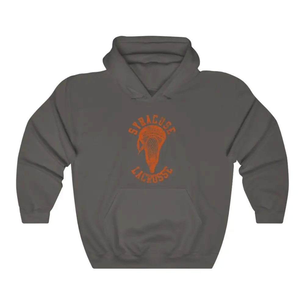 Relaxed Stick Head Accent Lacrosse Graphic Pullover Hoodie