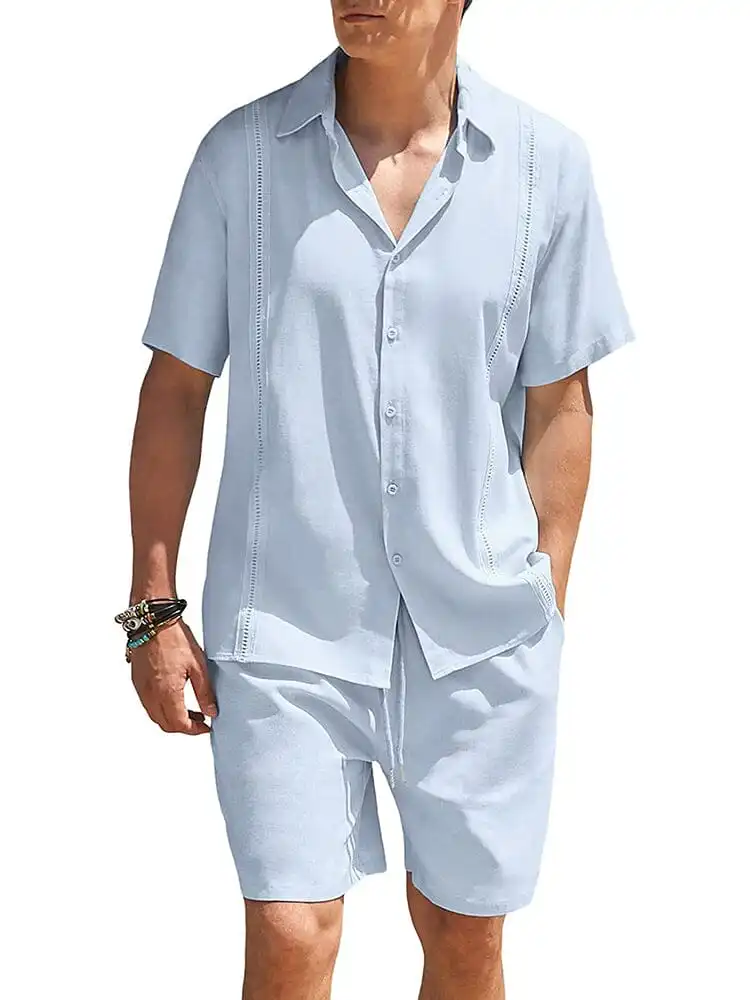 Beach Guayabera Linen Set