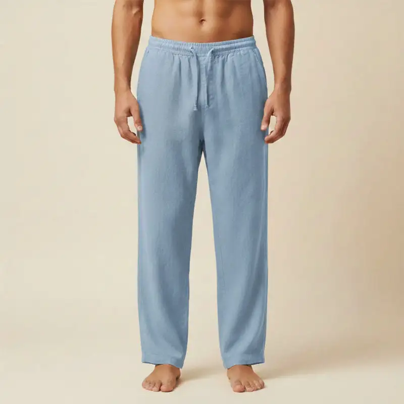 Men's Relaxed Linen Drawstring Pants