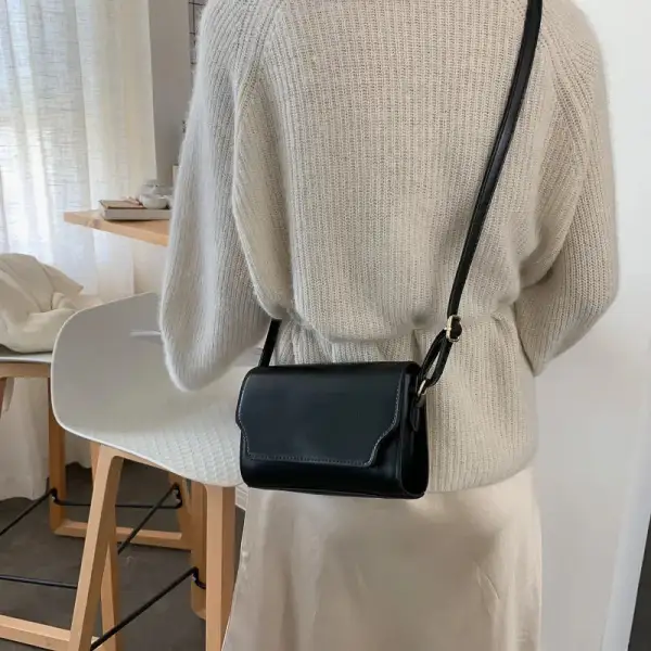 Refined Leather: Mini Leather Messenger Bag