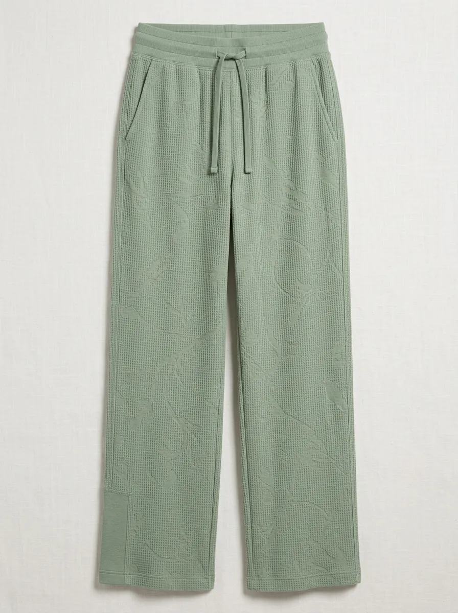 Women's Floral Print Printed Waffle Lounge Pants