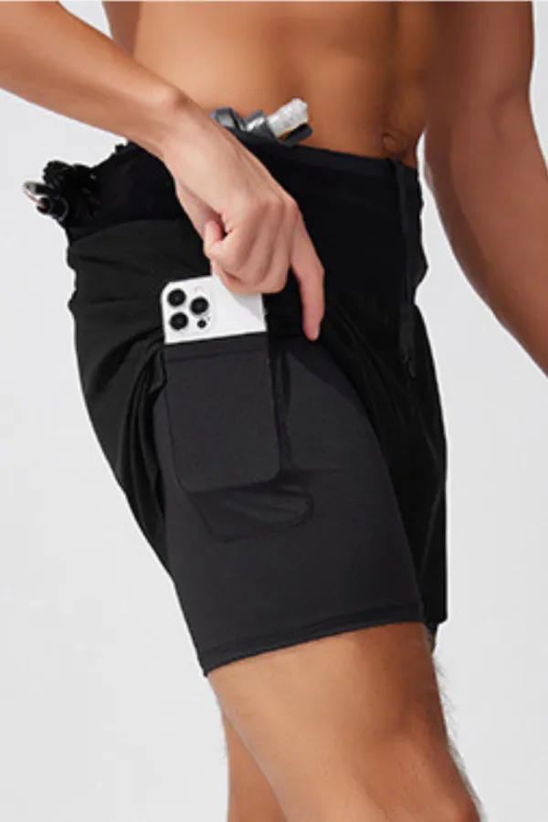 Quick Dry Breathable Dual Layer Athletic Shorts