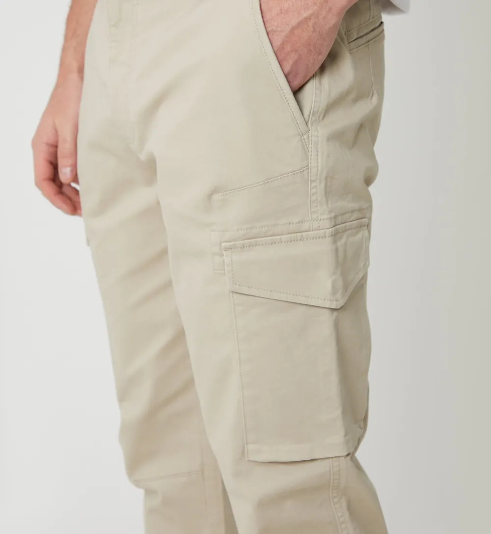 Men's Stone Slim-Fit Cargo Style Pants