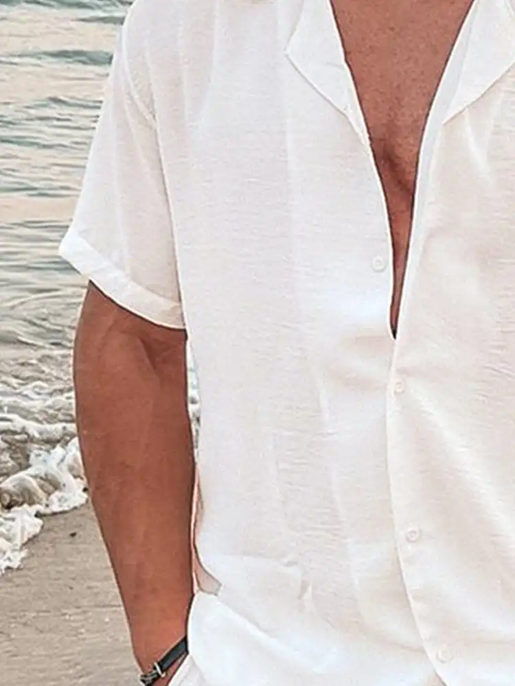 Soft Weave Linen Button Down Shirt