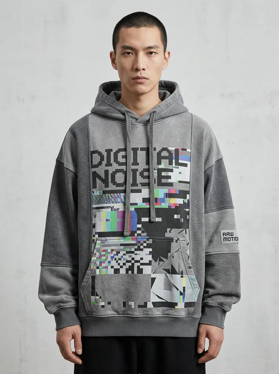Glitch Men's Graphic Hoodie