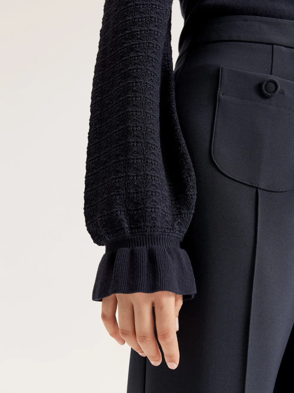 Navy Blue Relaxed Fit Jumper