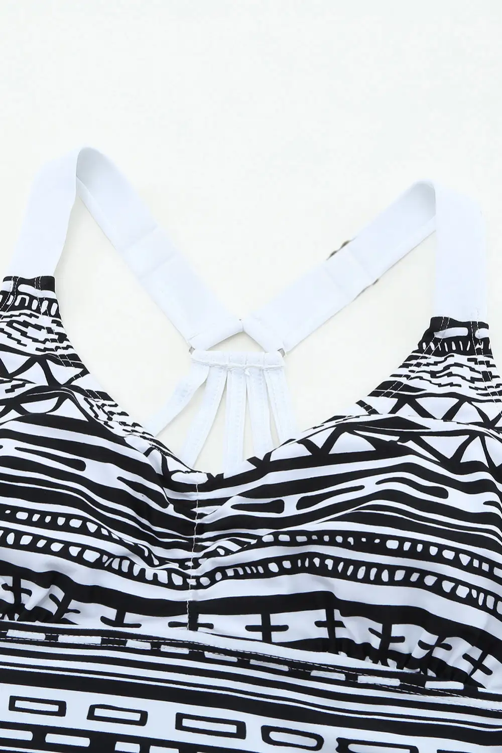 Swimwear Geometric Leopard Abstract Backless Sheath Active Bikinis Tops