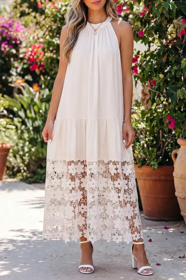 Floral Lace Maxi Dress
