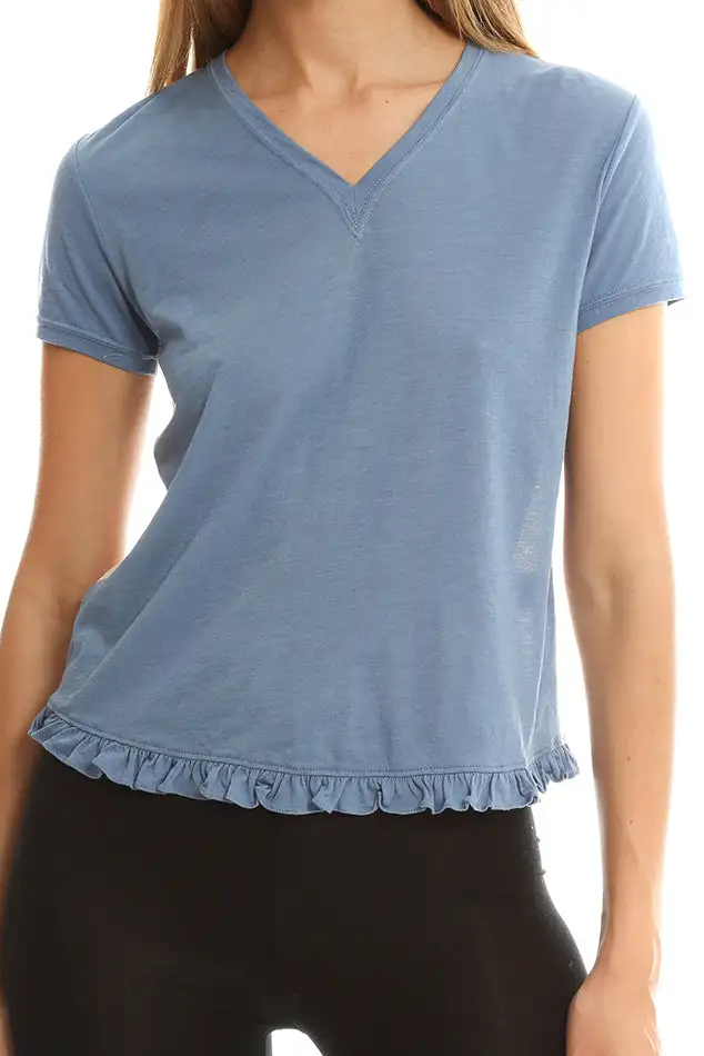 Short Sleeve V-Neck Cotton T-Shirt