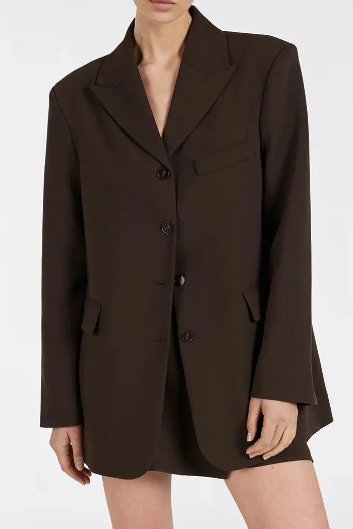 BITTER CHOC BOYFRIEND BLAZER