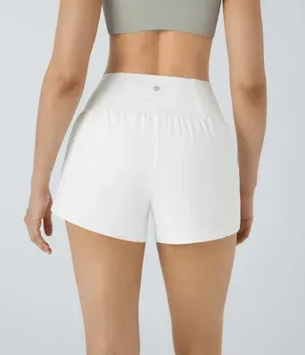 2026🔥 UK Super High Waisted Back Pocket & Side Hidden Pocket 2-in-1 Yoga Shorts
