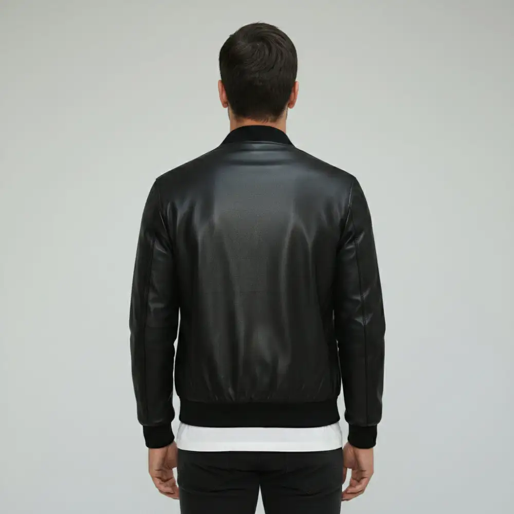 Classic Leather Bomber Flight Jacket