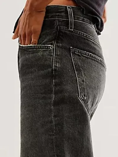 Pocketed Cuffed Denim Jeans