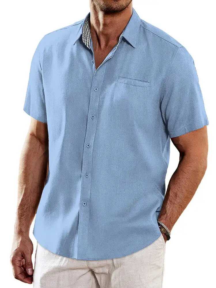 Cotton Linen Slub Weave Shirt