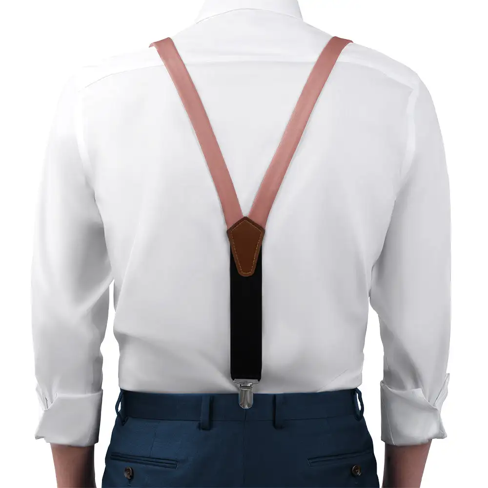 Bold Streamlined Solid Tone Suspenders