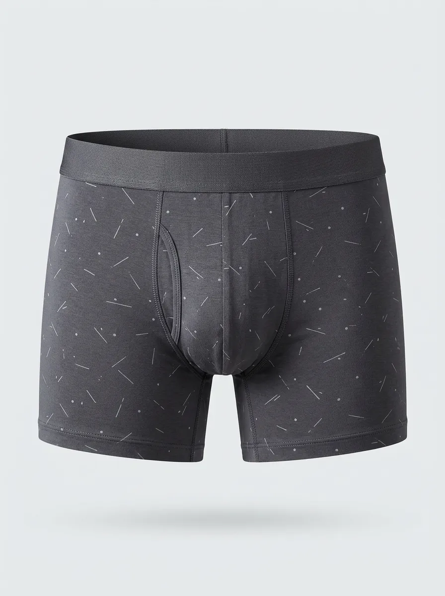 Men's Minimalist Geometric Dot Line Printed Boxer Briefs