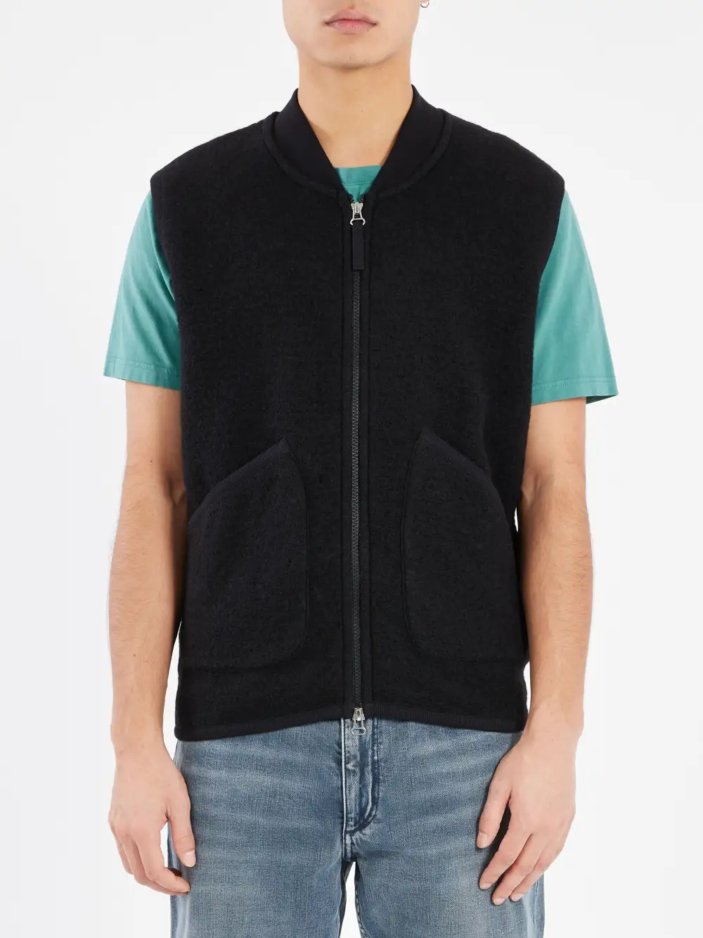 Men's Two Way Zip Patch Pocket Waistcoat