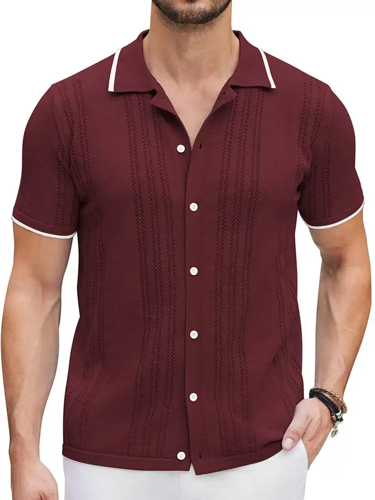 Casual Breathable Knit Shirt
