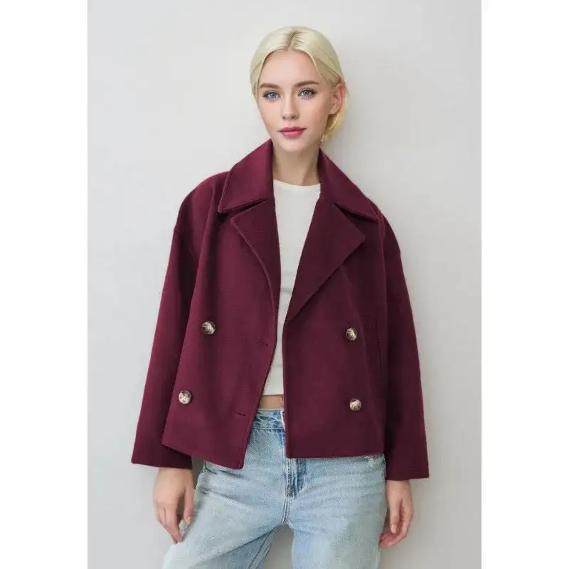  Double Breasted Cropped Jacket