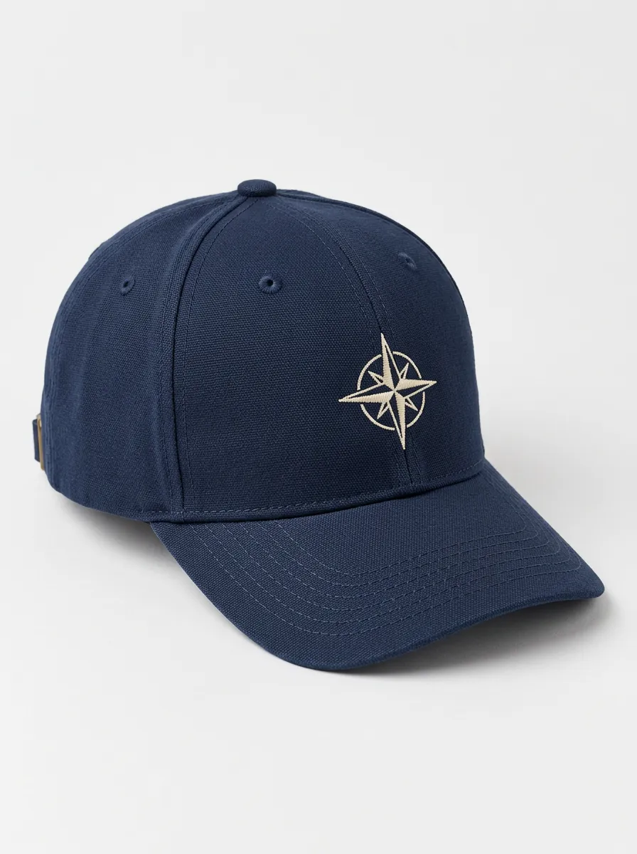 Minimalist Compass Star Embroidered Baseball Hat