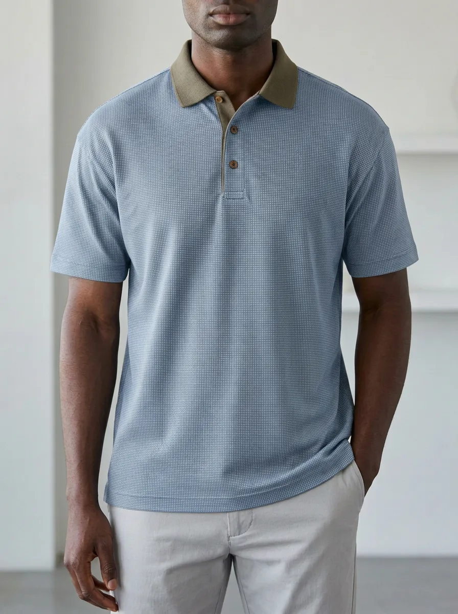 Micro-Dot Men's Polo Shirt