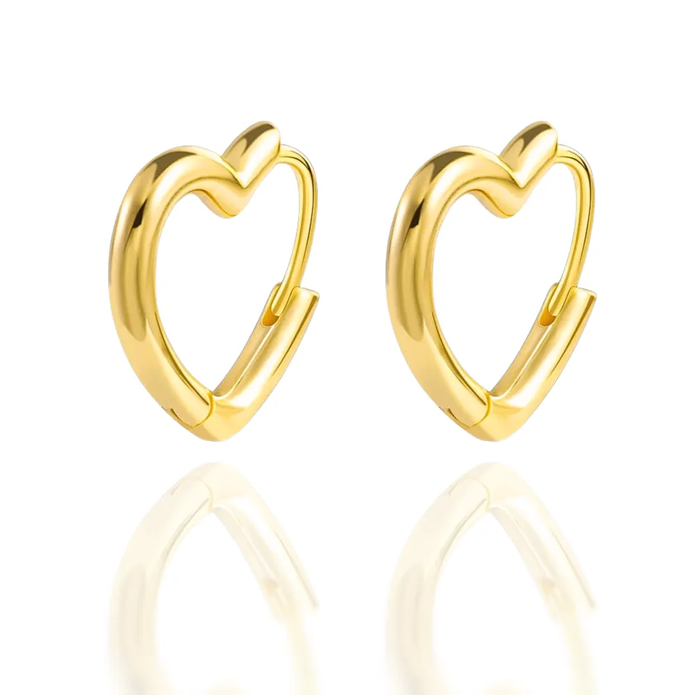 Heart Huggie Earrings