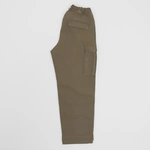 Drawstring Canvas Cargo Pants