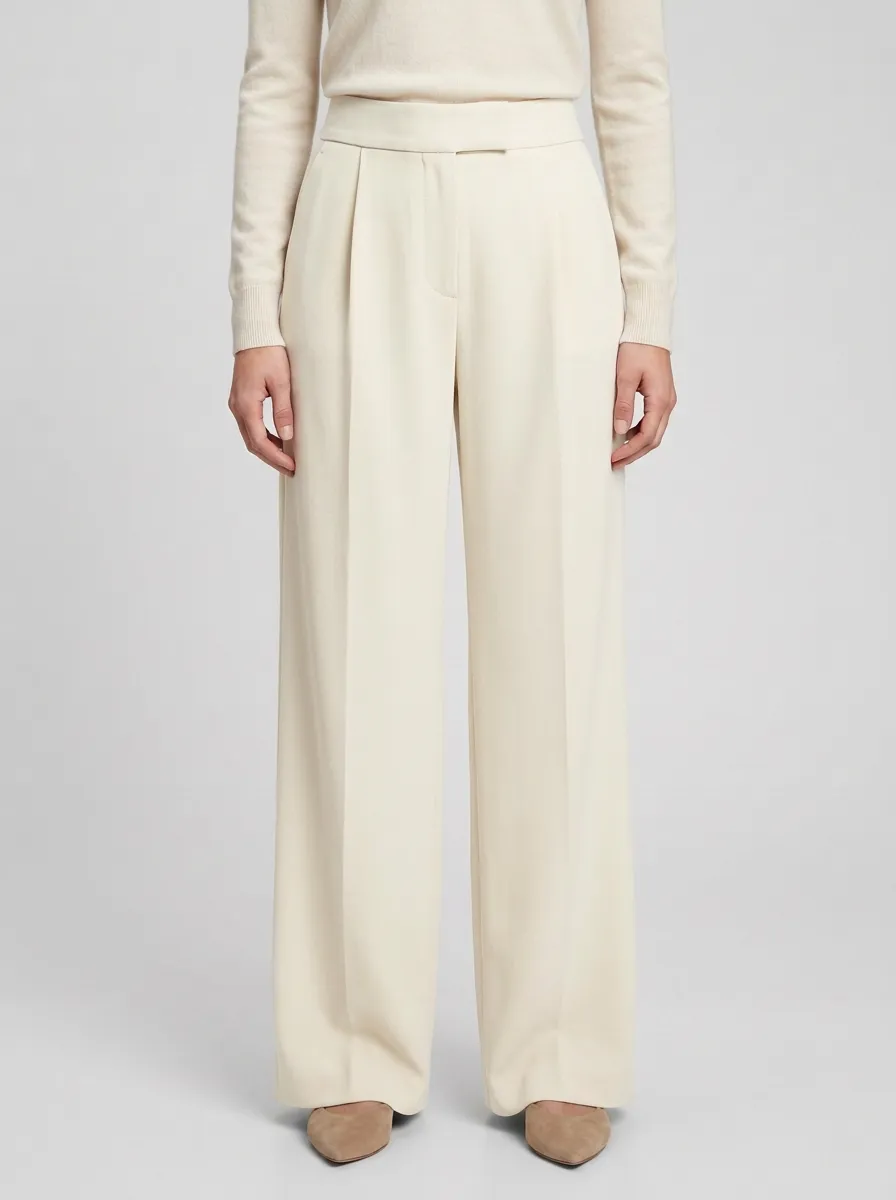 Modern Printed Wide-Leg Trousers