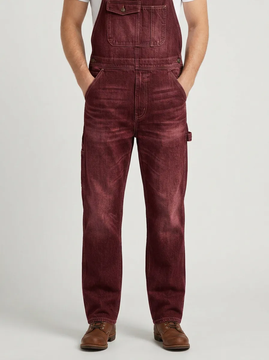 Men's Vintage Wash Denim Bib Overalls