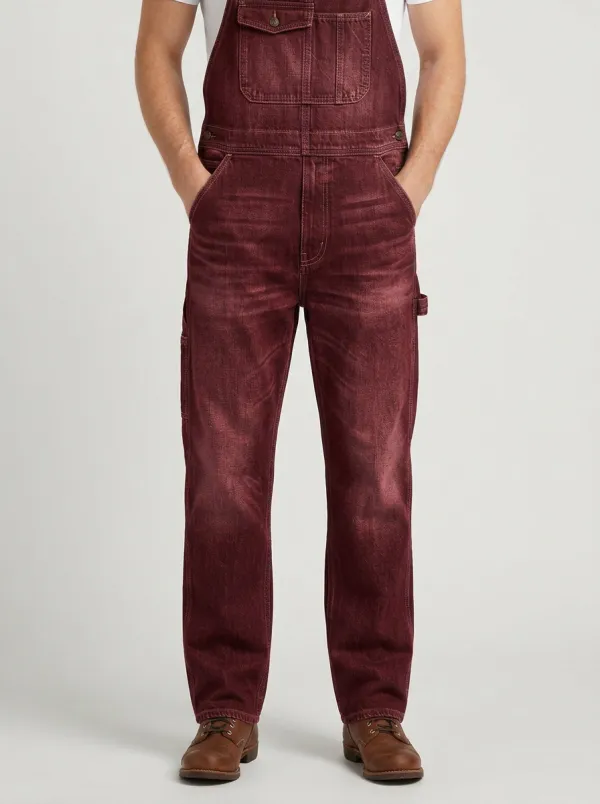 Men's Vintage Wash Denim Bib Overalls