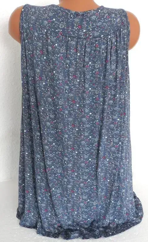 Plus Size Women Fashion Blouse Casual Loose Floral Printed Tops