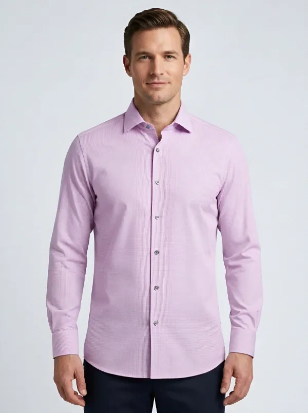 Men's Classic Micro-Check Dress Shirt