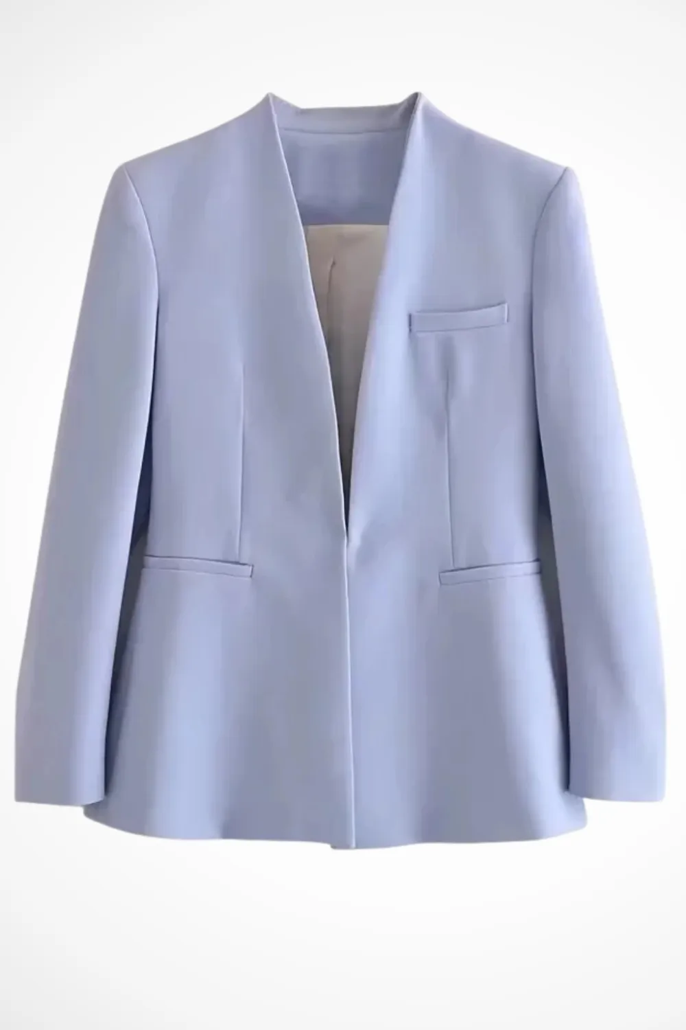  Tailored Blazer Wide Leg Pants Suit Set