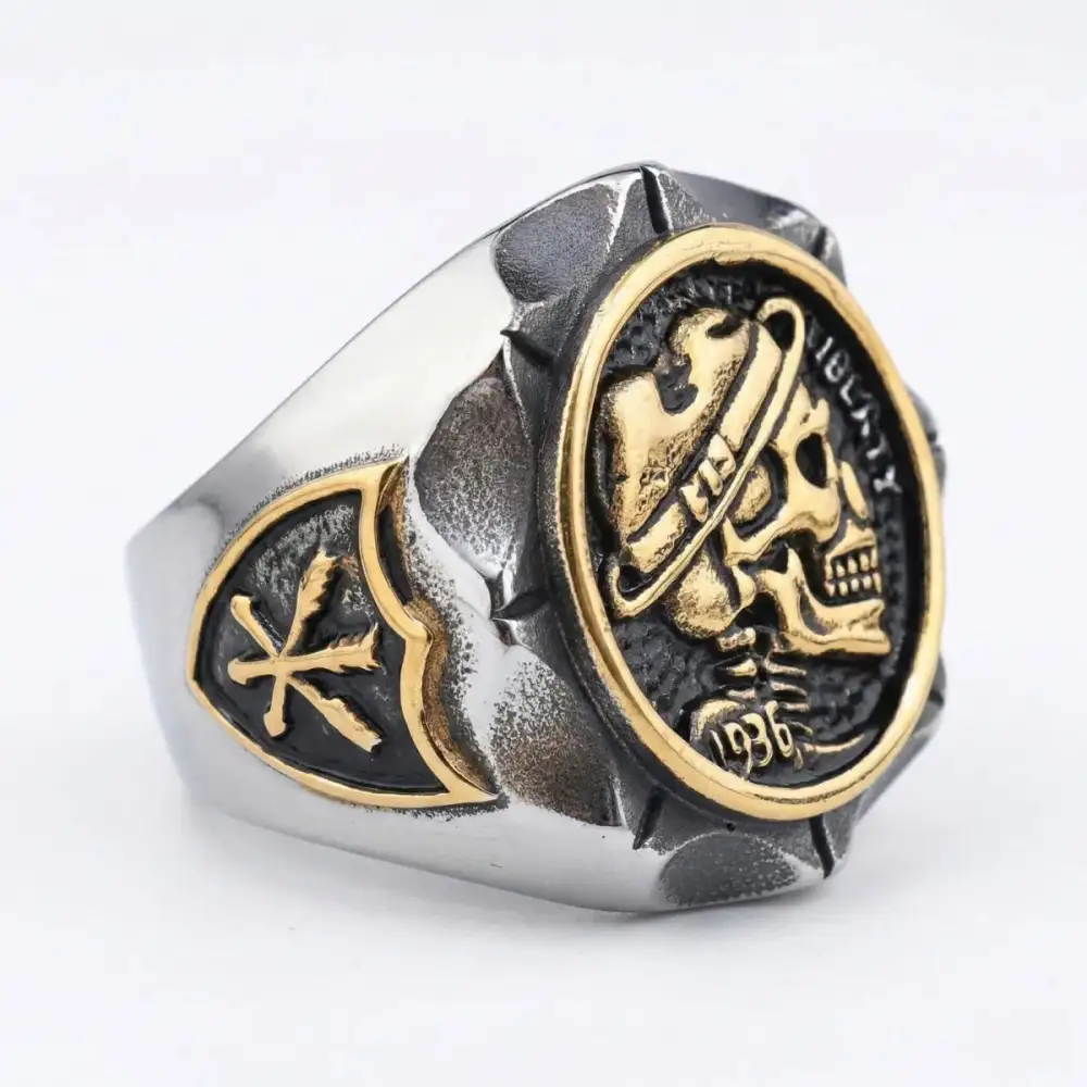 Men's Hobo Nickel Skull Coin Ring