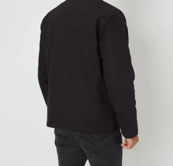 Men's Black Collared Lightweight Jacket