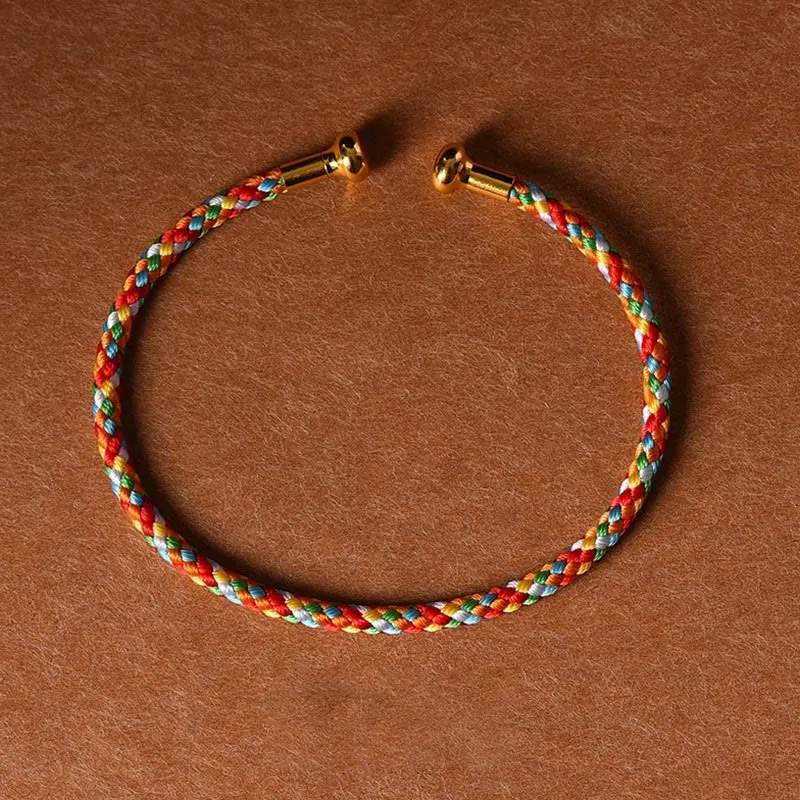 Simple Design Handmade Braid String Cuff Bracelet