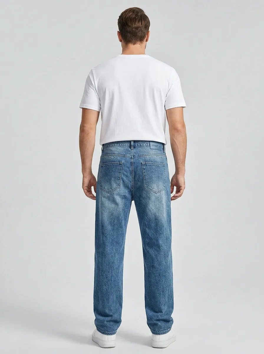 Men's Streetwear Geometric Jeans